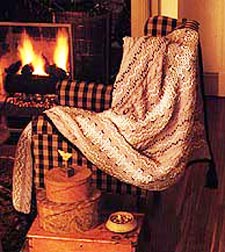 Knit Swedish Embroidery Afghan
