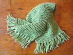knit green scarf photo