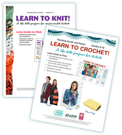Learn to Knit and Crocher lesson plan covers