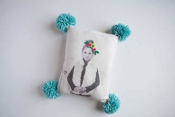 Learn how to print your favorite image onto fabric and transform it into a personalized pillow. Annabel shares lots of ideas for embellishing your pillow with embroidery and pompoms to add color, texture, and fun. These customizable pillows make wonderful keepsake gifts, perfect for celebrating anything from a special moment to a favorite person or pet.